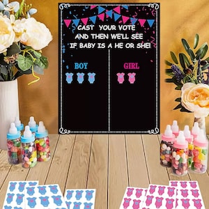 Gender Reveal - Voting Board Game - Boy or Girl - Gender Predicting - Blue & Pink - Games - Gender Reveal Ideas