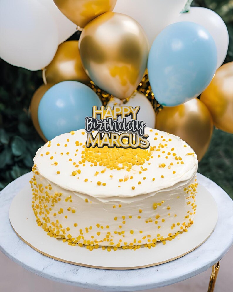 Customizable 3D Happy Birthday Cake Topper! - Etsy