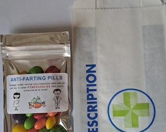 Joke Anti-Farting Pills: Funny Rude Prank Novelty Gift  Dad Son Father in Law Boyfriend Husband Mother in Law Father's day Father's day gift