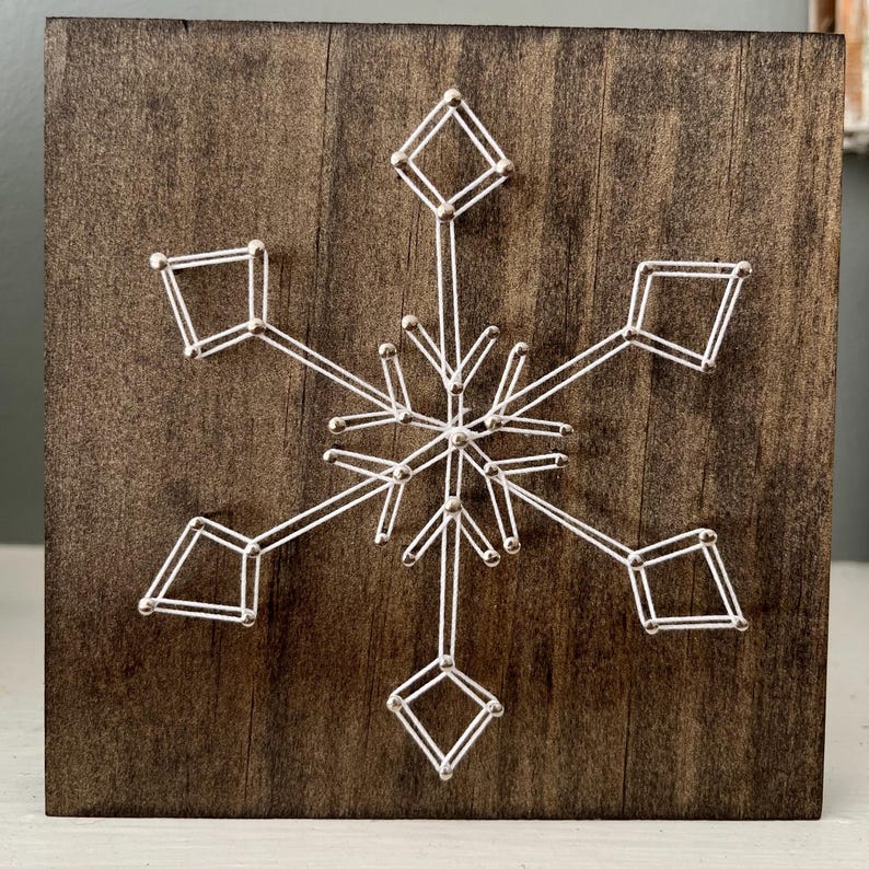 DIGITAL Snowflake String Art Template Etsy