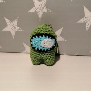 Among us green keychain