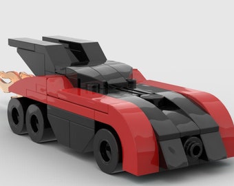 Digital Instructions Only, Mini Batmobile Inspired Mk. II, Batman, Compatible With All Major Building Block Brands