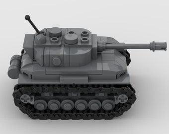 Digital Instructions Only, M52 Super Sherman Experimental Micro Tank, Compatible With All Major Building Block Brands