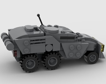 Solo istruzioni digitali, veicolo fuoristrada M126 Ant-Eater, trasporto, compatibile con tutte le principali marche di blocchi da costruzione