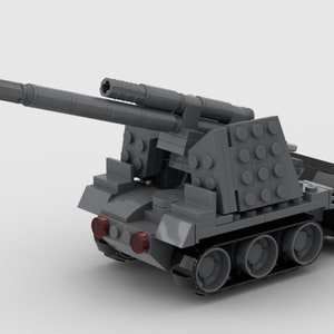 Digital Instructions Only, SPA-1 Self Propelled Artillery, Compatible With All Major Building Block Brands