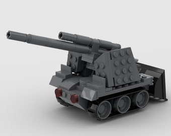 Digital Instructions Only, SPA-1 Self Propelled Artillery, Compatible With All Major Building Block Brands