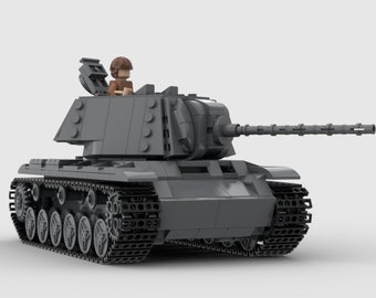 Digital Instructions Only, KV-1 WWII Soviet Heavy Tank, Custom MOC, Compatible With All Major Building Block Brands