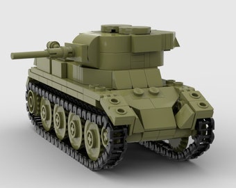 Digital Instructions Only, Soviet WWII BT-7 Light Tank, Compatible With All Major Building Block Brands