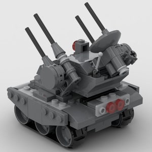 Digital Instructions Only, SSPAA-1 Self Propelled Anti-Aircraft, Tank, Compatible With All Major Building Block Brands