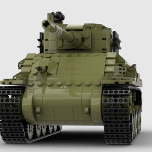 May include: A green toy tank with black tracks and a detailed gun turret. The tank is made of plastic and has a realistic design.