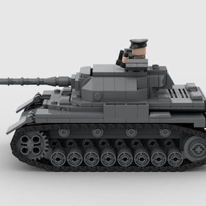 Digital Instructions Only,  Panzer IV Ausf. G German WWII Tank, Custom MOC, Compatible With All Major Building Block Brands