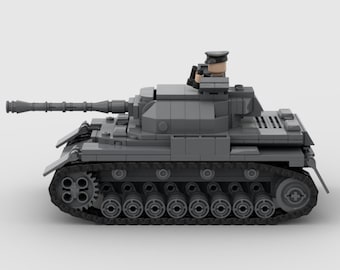 Digital Instructions Only,  Panzer IV Ausf. G German WWII Tank, Custom MOC, Compatible With All Major Building Block Brands