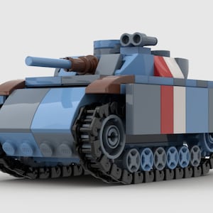 Digital Instructions Only, Edelweiss Inspired Tank, E-45, Compatible With All Major Building Block Brands