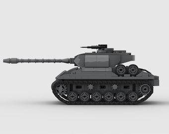 Digital Instructions Only, M51 Super Sherman Tank, Compatible With All Major Building Block Brands