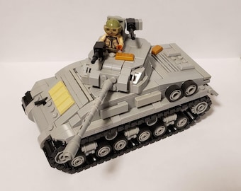 Digital Instructions Only, M4A3E8 Sherman WWII Tank (v2.0), Custom MOC, Compatible With All Major Building Block Brands