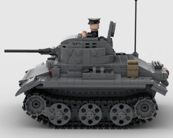 Digital Instructions Only, WWII German Panzer II Luchs, Custom MOC, Compatible With All Major Building Block Brands