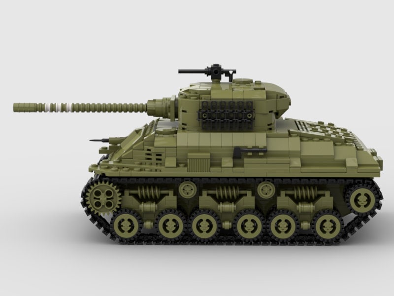 Reobrix M4A3E8 Sherman Juego de tanques de construcción, conjunto de bloques de construcción de tanques armados de la Segunda Guerra Mundial 77030, productos autorizados World of Tanks, regalo para