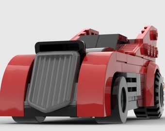 Digital Instructions Only, Mini Batmobile Inspired Car, Compatible With All Major Building Block Brands