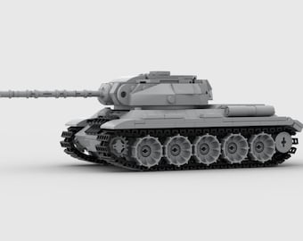 Digital Instructions Only, T-34/85 WWII Soviet Medium Tank, Custom MOC, Compatible With All Major Building Block Brands