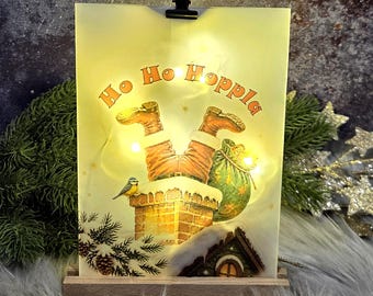 Lichttüte Weihnachten „Ho Ho Hoppala“, Lustige Weihnachtsdeko, Weihnachtslicht, Geschenkverpackung Geldgeschenk & Gutschein, Winterdeko