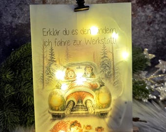 Lustige Weihnachtslichttüte „Erklär du es den Kindern“, Weihnachtsdeko, Weihnachtslicht, Humorvolle Weihnachtsdeko, Weihnachtsgeschenk