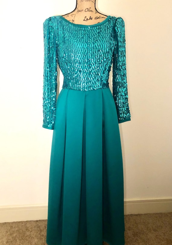 teal and silver prom dresses