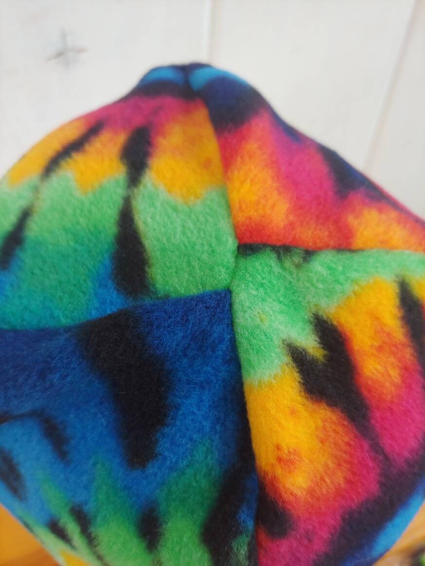 Fleece Tie Dye Beanie Medium Plus Etsy