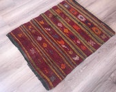 2x2 4 ft. 60x74 small red rug small striped rug small antique rug