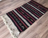 small striped rug small vintage rug home living rug