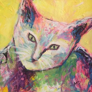 Annabelle Cat Painting 12 x 12