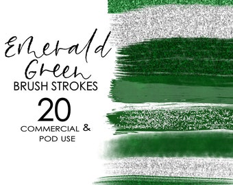 Download Green Brush Clipart Etsy