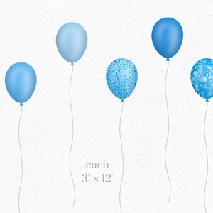 Blue Baby Balloon Clipart, New Baby Nursey Pattern Bunches Instant ...