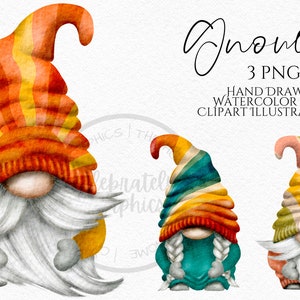 Clipart di gnomo acquerello: Retro Gonk PNG (download digitale)