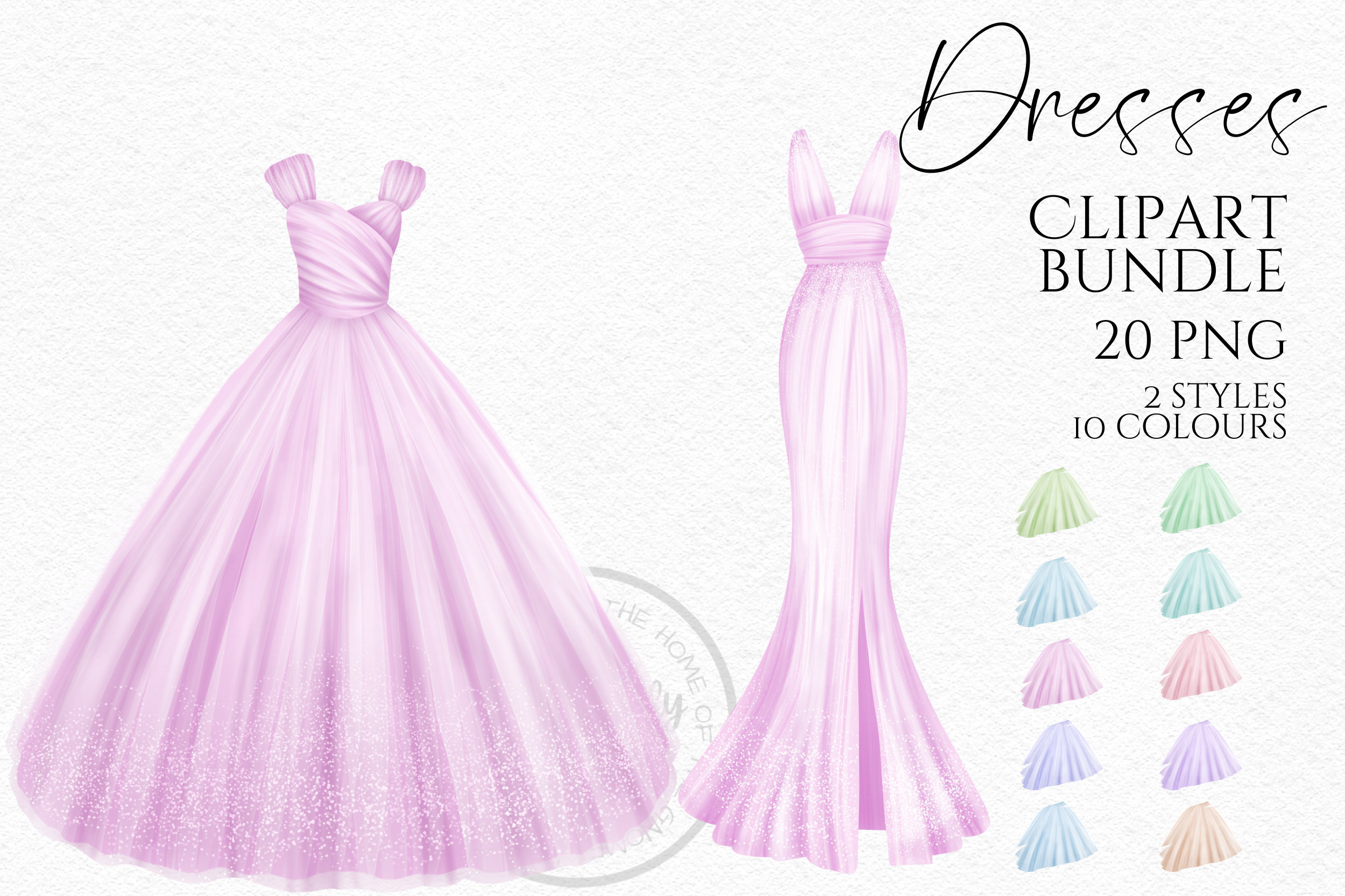 Prom Dress Clipart - Etsy