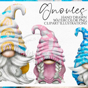 Baby Gnome PNG  Clipart hand drawn watercolor instant download digital Commercial clipart