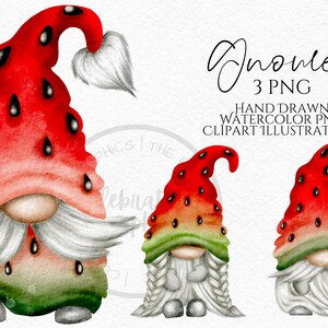 Gnomo de sandía PNG, Gnomos de frutas descarga instantánea, PNG digital