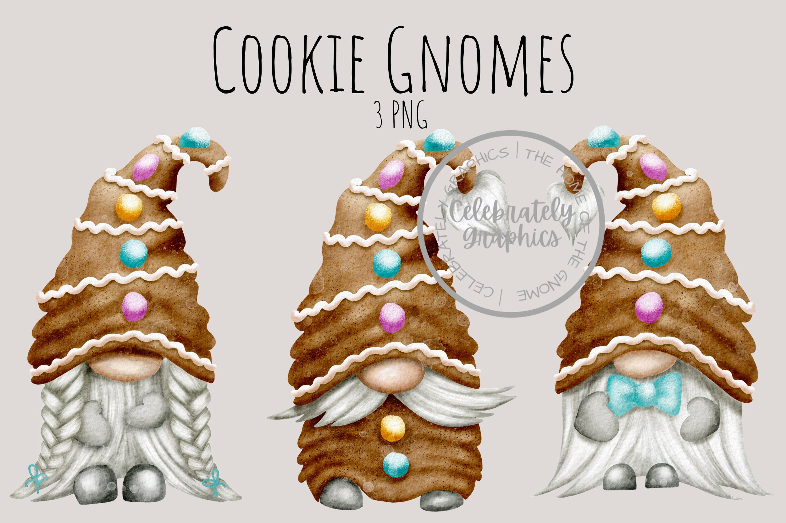 Gingerbread Baking Gnomes Stickersheet