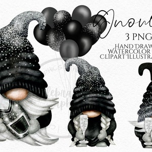 Clipart di gnomi acquerellati: Party Gonk PNG (download digitale)