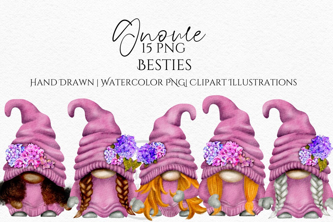 Best Friends Gnomes Sisters Gnome Best Friend's Gonks Etsy UK