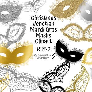 Masken Kommerzielle Clipart Venezianische Masken Karneval Masken Weihnachtsmasken Maskerade Clipart Kommerzielle Nutzung