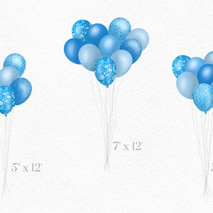 Blue Baby Balloon Clipart, New Baby Nursey Pattern Bunches Instant ...