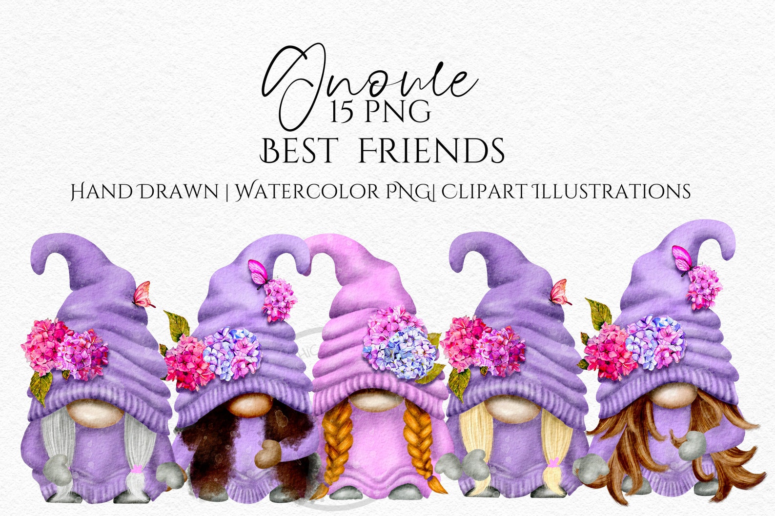 Best Friends Gnomes Sisters Gnome Best Friend's Gonks Etsy