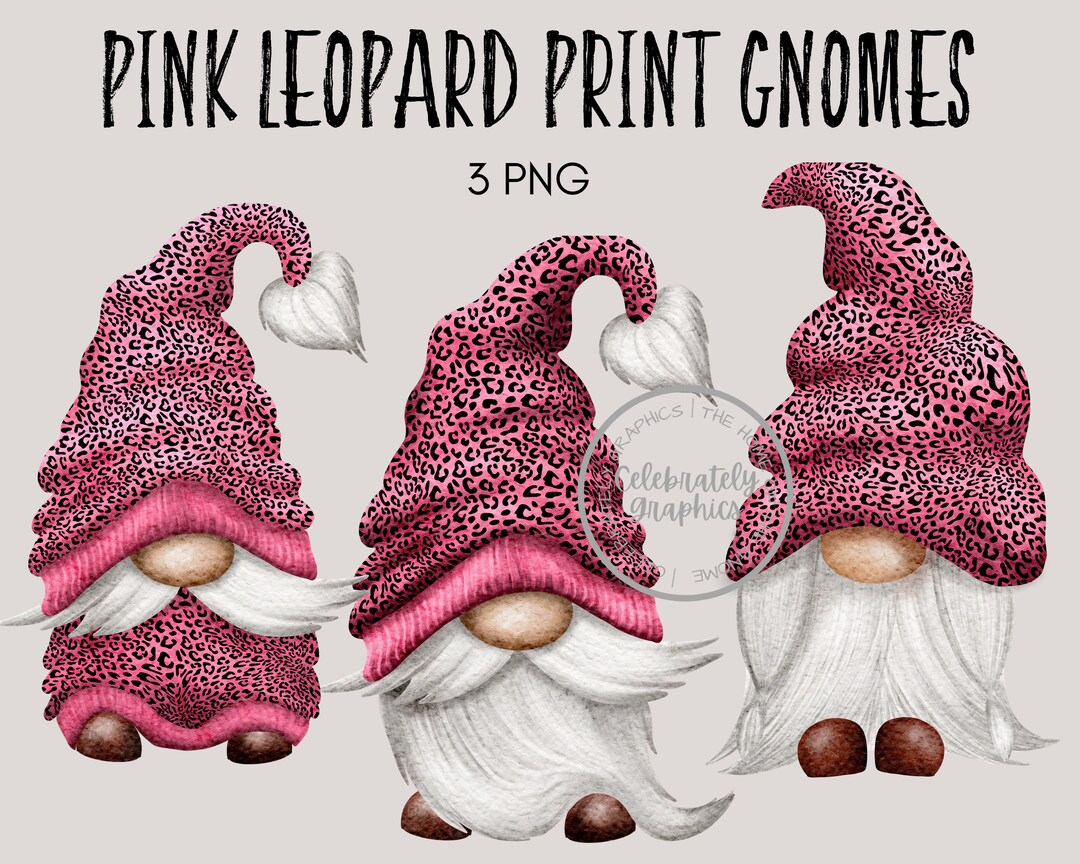 Leopard Print Christmas Address Labels Template with 3 Gnomes - Digital Art  Star