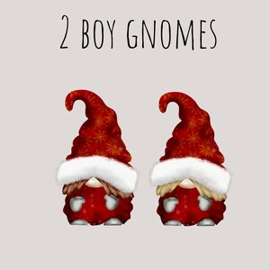 Family Christmas Gnome, Dad Gnome, Mom Gnome, Children Gnome Hand Drawn Watercolor Gnome Clipart, Digital Instant Download, Commercial PNG image 5