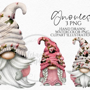 Gnome With Roses Clipart Png , Rose Valentine Gonk , Hand Drawn ...