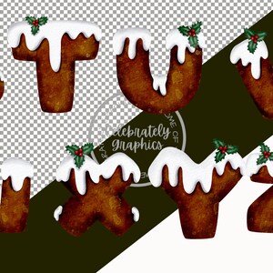 Christmas Pudding Alphabet and Numbers Clipart Christmas Alphabet PNG ...