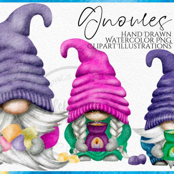 3 Wax Melts Gnomes clipart png ,  Gonk Clipart , Hand Drawn Watercolor  Gnome Clipart, Digital Instant Download, Commercial  PNG