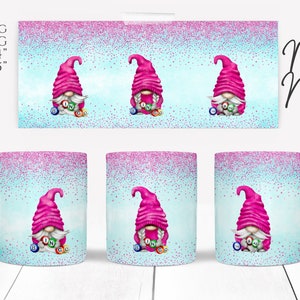 11oz and 15 Oz Bingo Gnome Mug Png wrap Sublimation  coffee Mug File Digital Download