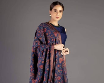Heavy Embroidered Karandi Lawn Shawl | Bridal Shawl |Bridesmaid Shawl  | Shawls and Wraps |Wedding Shawl| Wedding Gift |Wedding Cape