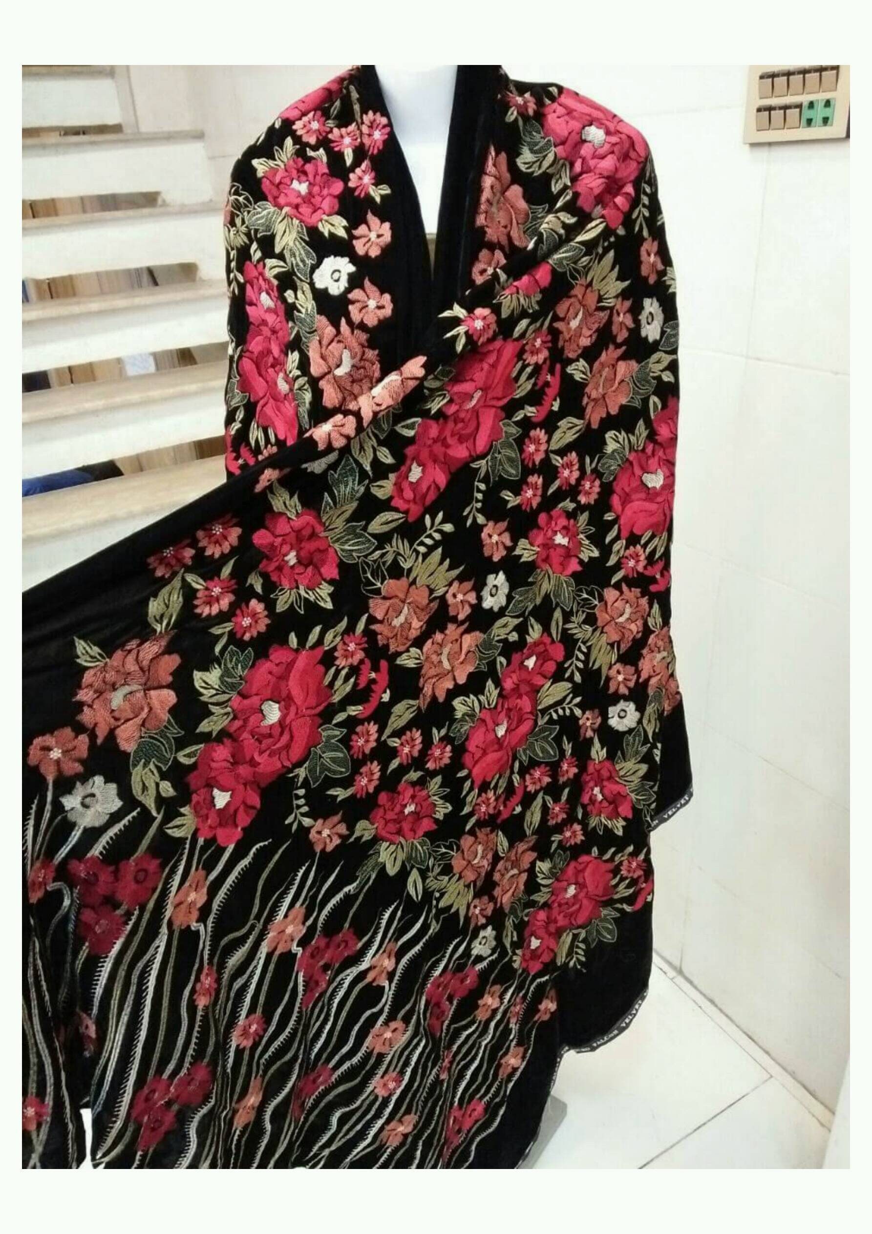 velvet shawl for bride